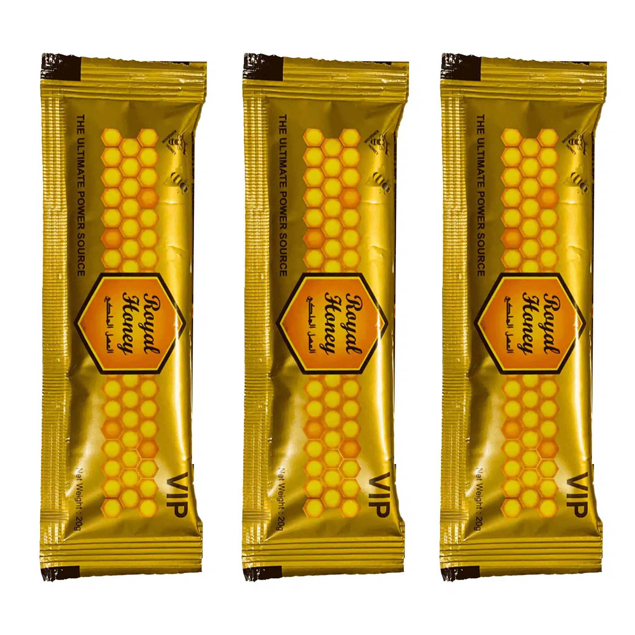 Original Royal Honey – Premium Energy Booster – 3 Packs x 20 Grams